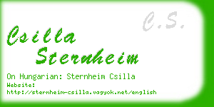 csilla sternheim business card